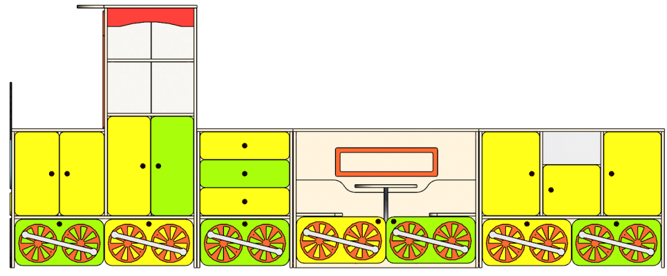 Set mobilier TRENULET 3