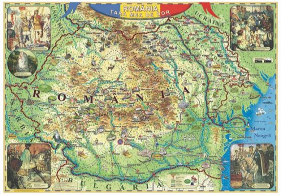 România - țara mea de dor (hartă interactivă cu recunoaștere vizuală)